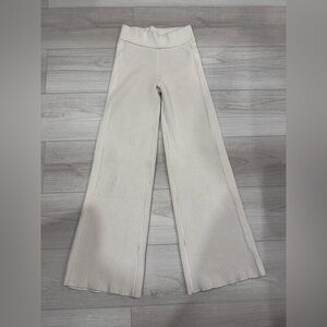 Aerie Ribbed Knit Pants in cream